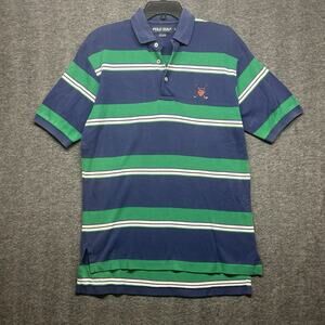 Vintage 90s Polo Ralph Lauren Golf Shirt L Striped Rugby‎ Embroidered Logo
